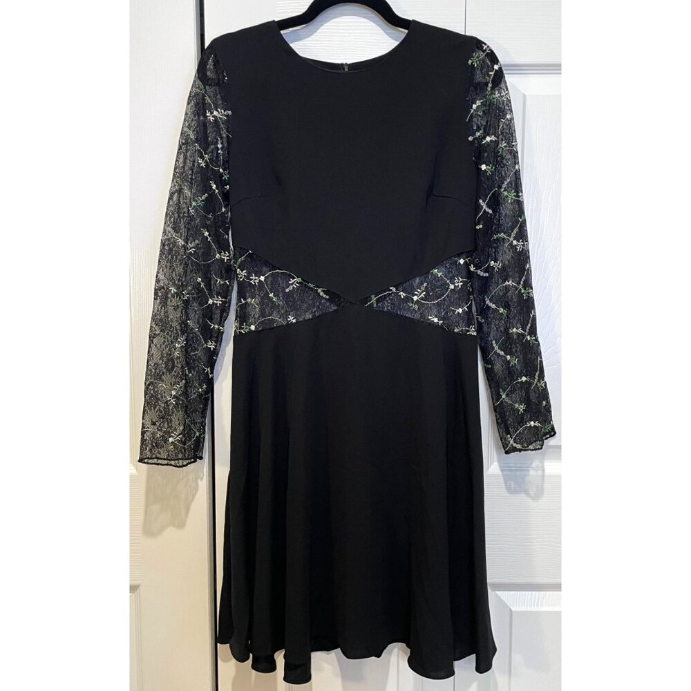 Izabel London Sheer Lace Midi Dress Size M Y2K Whimsigoth HOCO Floral Embroidery
